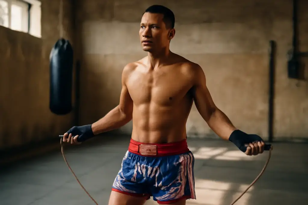 Salto con la corda nell’allenamento di muay thai: il movimento che aumenta equilibrio e coordinazione
